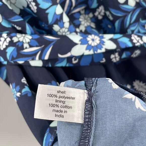 LANE BRYANT Dress Size 16 Button Down Blue Floral Knee Length NWT Plus Curvy - Picture 14 of 16